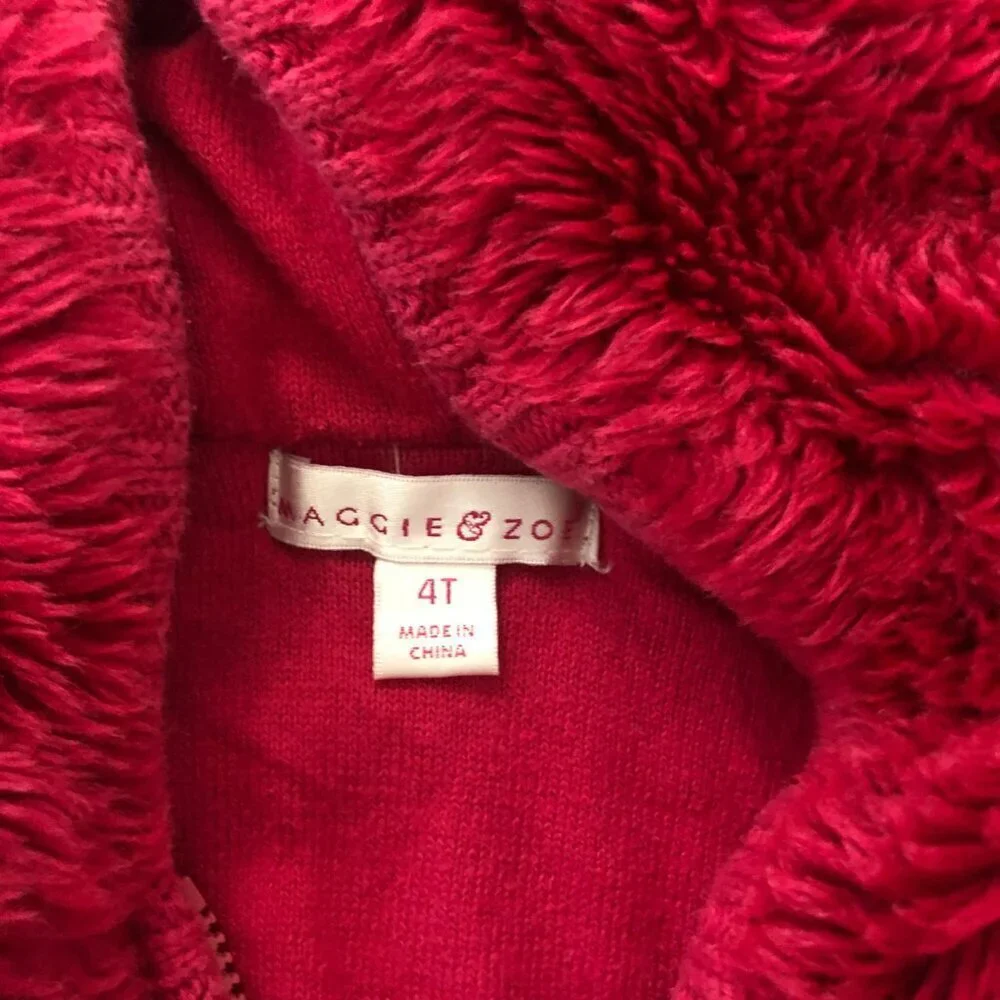 Maggie‎ & Zoe/ Jumping Beans Girls 4T Red and Pink Hoodies Bundle